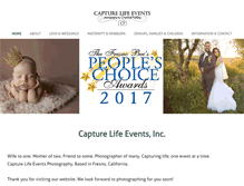 Tablet Screenshot of capturelifeevents.com